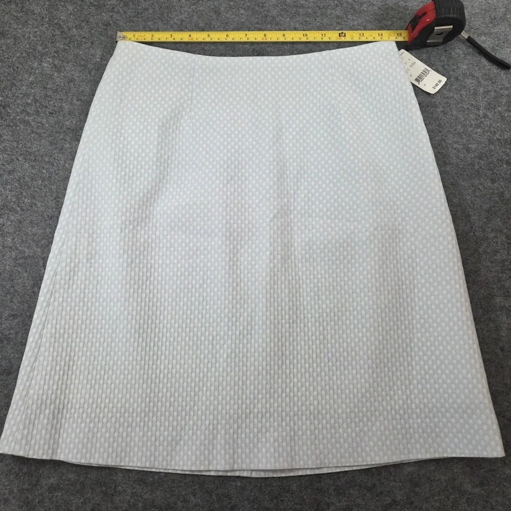 Brooks Brothers Pale Blue‎ Waffle Cotton Skirt Size 6 $148